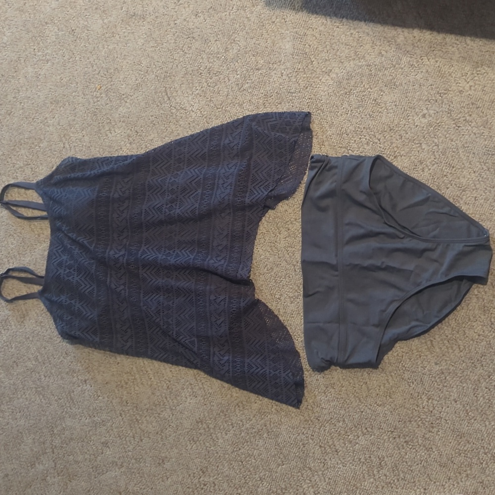 Swimsuit tankini M gray